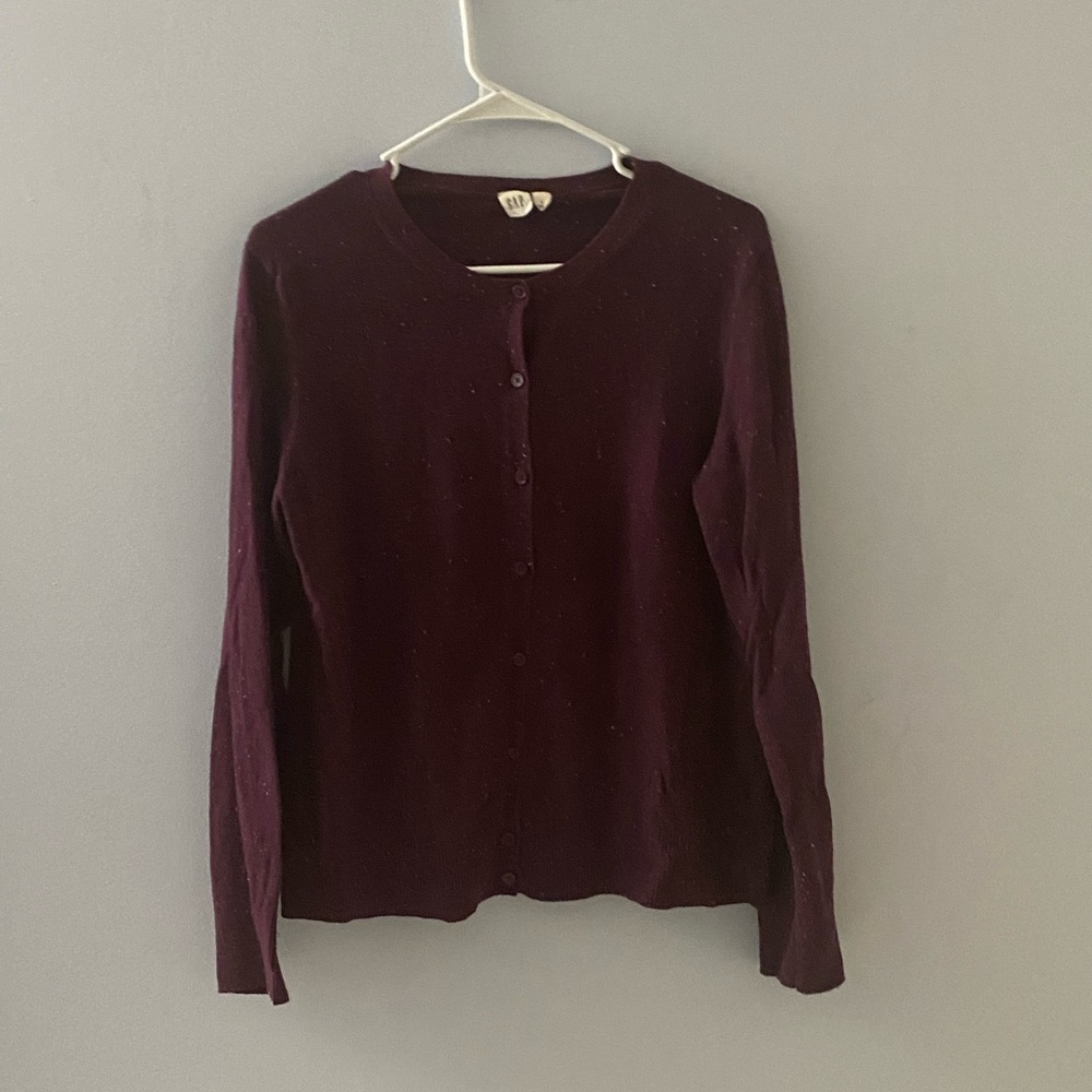 GAP Burgundy Cardigan